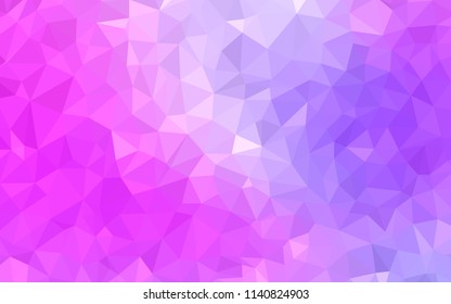 Light Purple, Pink vector abstract polygonal background. Geometric illustration in Origami style with gradient.  Pattern for a brand book's backdrop.