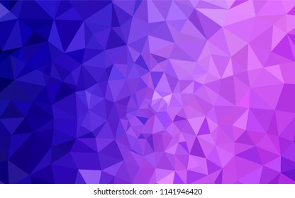 Light Purple, Pink vector abstract polygonal template. Modern abstract illustration with triangles. A completely new design for your leaflet.