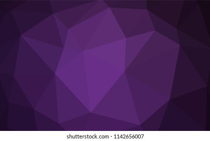 Light Purple, Pink vector abstract mosaic backdrop. Shining polygonal illustration, which consist of triangles. New template for your brand book.
