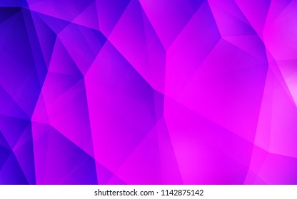Light Purple, Pink vector abstract polygonal pattern. Colorful illustration in abstract style with triangles. Brand new design for your business.