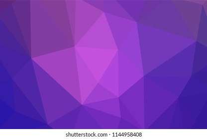 Light Purple, Pink vector abstract polygonal template. Triangular geometric sample with gradient.  A completely new design for your leaflet.