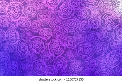 Light Purple, Pink vector abstract doodle background. A vague abstract illustration with roses in doodles style. A completely new template for your business design.