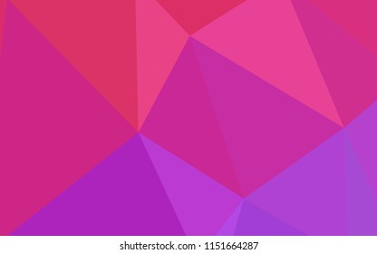 Light Purple, Pink vector abstract mosaic backdrop. Shining colorful illustration with triangles. Pattern for a brand book's backdrop.
