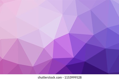 Light Purple, Pink vector abstract polygonal pattern. Modern abstract illustration with triangles. Polygonal design for your web site.