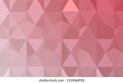 Light Purple, Pink vector abstract mosaic pattern. Creative illustration in halftone style with triangles. Completely new template for your banner.