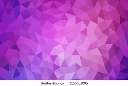 Light Purple, Pink vector abstract mosaic backdrop. Colorful abstract illustration with triangles. New template for your brand book.