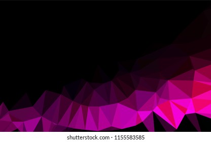 Light Purple, Pink vector abstract polygonal cover. Colorful illustration in abstract style with gradient. Triangular pattern for your business design.