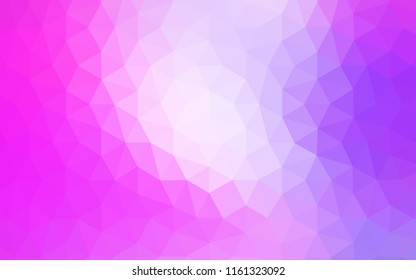 Light Purple, Pink vector abstract mosaic pattern. Creative illustration in halftone style with triangles. Template for cell phone's backgrounds.
