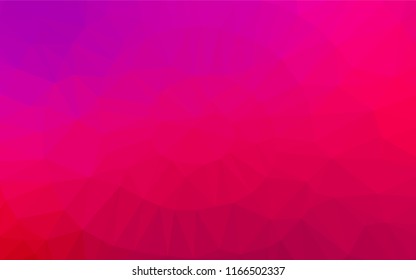 Light Purple, Pink vector abstract mosaic background. Modern geometrical abstract illustration with gradient. Triangular pattern for your business design.