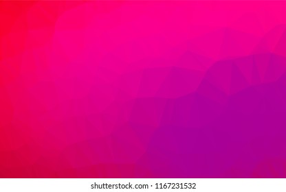 Light Purple, Pink vector abstract polygonal texture. Creative geometric illustration in Origami style with gradient. The template can be used as a background for cell phones.