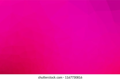 Light Purple, Pink vector abstract mosaic pattern. Triangular geometric sample with gradient.  A completely new template for your business design.