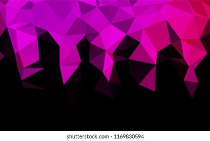 Light Purple, Pink vector abstract mosaic pattern. Triangular geometric sample with gradient.  A completely new template for your business design.