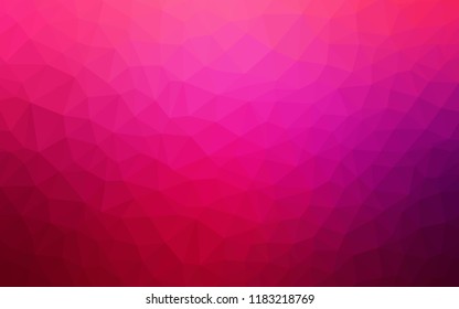 Light Purple, Pink vector abstract polygonal pattern. Shining colorful illustration with triangles. Brand new style for your business design.