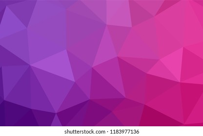 Light Purple, Pink vector abstract polygonal background. Creative illustration in halftone style with triangles. Brand new style for your business design.
