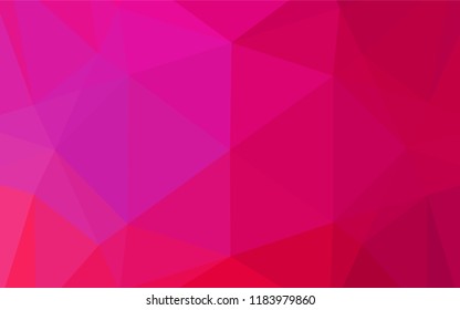 Light Purple, Pink vector abstract polygonal cover. Geometric illustration in Origami style with gradient.  The best triangular design for your business.