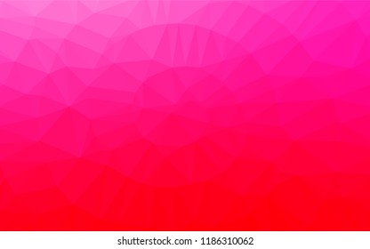 Light Purple, Pink vector abstract mosaic pattern. Triangular geometric sample with gradient.  Brand new style for your business design.