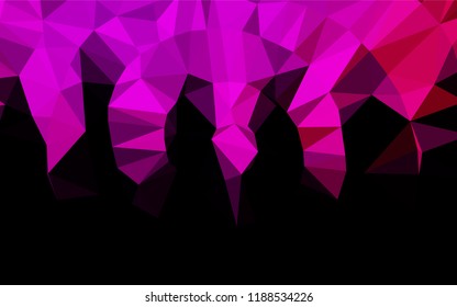 Light Purple, Pink vector abstract polygonal layout. Geometric illustration in Origami style with gradient.  The template can be used as a background for cell phones.