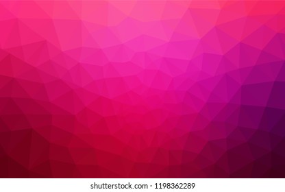 Light Purple, Pink vector abstract mosaic pattern. Shining colorful illustration with triangles. Polygonal design for your web site.