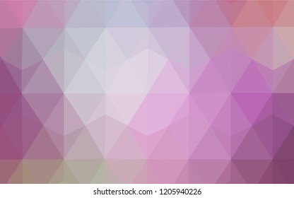 Light Purple, Pink vector abstract mosaic background. Colorful illustration in abstract style with triangles. New template for your brand book.