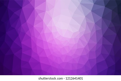Light Purple, Pink vector abstract mosaic pattern. Colorful illustration in abstract style with triangles. Textured pattern for your backgrounds.