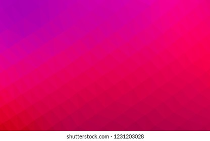 Light Purple, Pink vector abstract mosaic backdrop. Triangular geometric sample with gradient.  The best triangular design for your business.