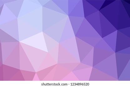 Light Purple, Pink vector abstract mosaic backdrop. Geometric illustration in Origami style with gradient.  A completely new design for your leaflet.