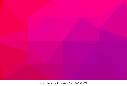 Light Purple, Pink vector abstract mosaic backdrop. Geometric illustration in Origami style with gradient.  The completely new template can be used for your brand book.
