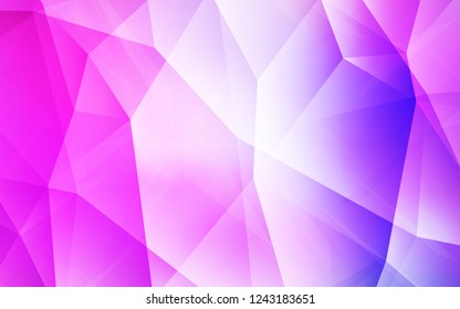Light Purple, Pink vector abstract polygonal pattern. Colorful abstract illustration with triangles. Pattern for a brand book's backdrop.