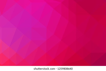 Light Purple, Pink vector abstract polygonal layout. Glitter abstract illustration with an elegant design. Textured pattern for background.