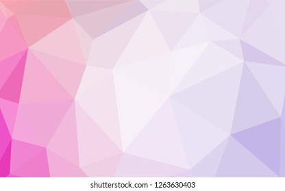 Light Purple, Pink vector abstract mosaic background. Colorful illustration in abstract style with triangles. Textured pattern for your backgrounds.