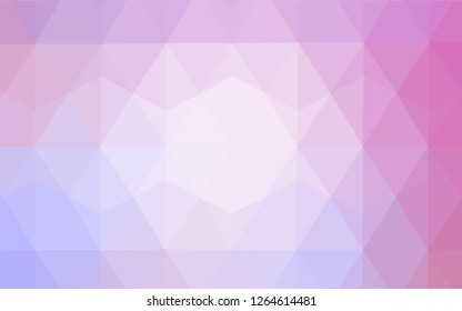 Light Purple, Pink vector abstract polygonal pattern. A sample with polygonal shapes. Template for cell phone's backgrounds.