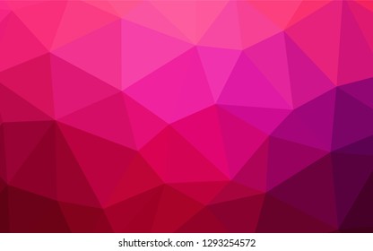 Light Purple, Pink vector abstract mosaic backdrop. Shining polygonal illustration, which consist of triangles. Brand new design for your business.