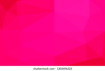 Light Purple, Pink vector abstract polygonal cover. Creative illustration in halftone style with gradient. The best triangular design for your business.