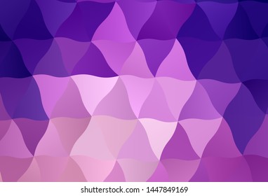 Light Purple, Pink vector abstract mosaic backdrop. Polygonal abstract illustration with gradient. Brand new style for your business design.