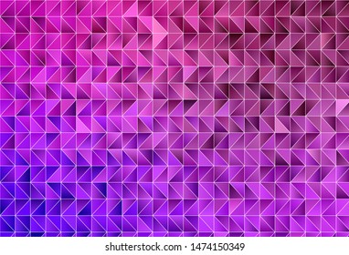 Light Purple, Pink vector abstract polygonal template. Shining colorful illustration with triangles. Polygonal design for your web site.