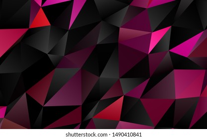Light Purple, Pink vector abstract polygonal layout. A sample with polygonal shapes. Brand new design for your business.