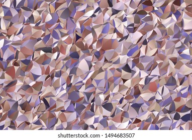 Light Purple, Pink vector abstract mosaic background. Shining polygonal illustration, which consist of triangles. New template for your brand book.