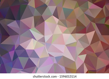 Light Purple, Pink vector abstract polygonal pattern. Geometric illustration in Origami style with gradient.  A completely new design for your leaflet.