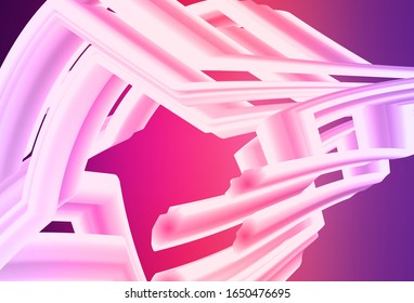 Light Purple, Pink vector abstract bright template. Creative illustration in halftone style with gradient. New way of your design.