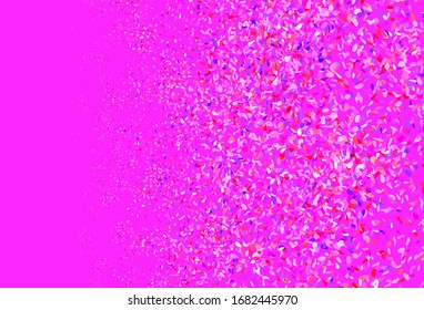 Light Purple, Pink vector abstract backdrop with leaves. A vague abstract illustration with leaves in doodles style. Brand new style for your business design.