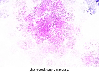 Púrpura clara, Pink vectorial fondo abstracto con hojas. Dibujo abstracto geométrico moderno con hojas. Diseño pintado a mano para web, folletos.