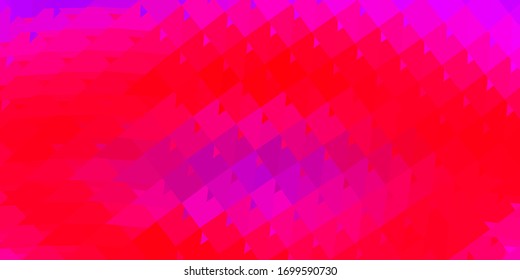 Light purple, pink vector abstract triangle template. Modern abstract illustration with polygonal triangles. Best choice for your design.