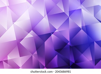Light Purple, Pink vector abstract polygonal template. Creative geometric illustration in Origami style with gradient. Textured pattern for your backgrounds.