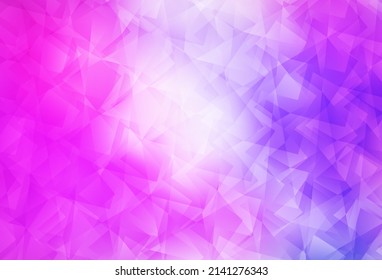 Color púrpura claro, Patrón de mosaico abstracto del vector rosado. Una ilustración de color completamente nueva en un estilo poligonal. Diseño poligonal para su sitio web.