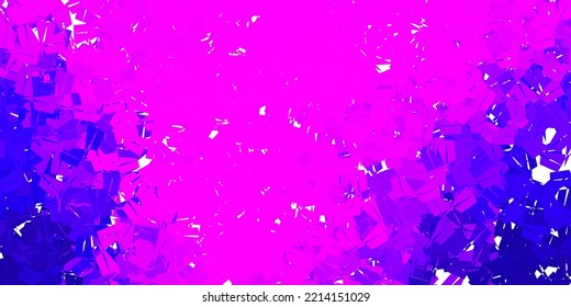 Fondo triangular abstracto de vector claro púrpura y rosa. Ilustración abstracta moderna con triángulos poligonales. La mejor opción para tu diseño.