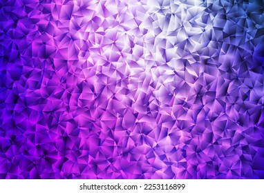 Light Purple, Pink vector abstract polygonal template. Glitter abstract illustration with an elegant triangles. Completely new template for your banner.
