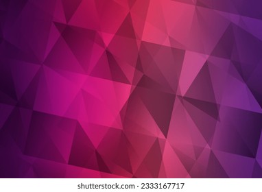 Light Purple, Pink vector abstract mosaic background. Colorful illustration in abstract style with triangles. Textured pattern for your backgrounds.