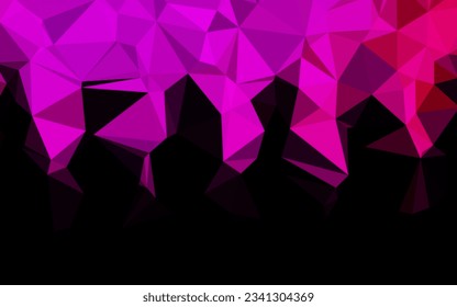 Púrpura claro, fondo abstracto de mosaico vector rosa. Ilustración colorida nueva con gradiente. Plantilla para su libro de marca.