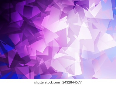 Light Purple, Pink vector abstract mosaic background. Modern abstract illustration with triangles. Template for cell phone's backgrounds.