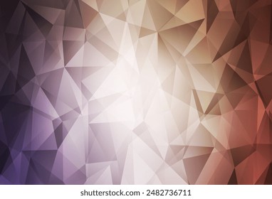 Fondo de mosaico abstracto de púrpura claro, Vector rosa. Ilustración geométrica en estilo Origami con degradado.  Plantilla completamente nueva para tu Anuncio.